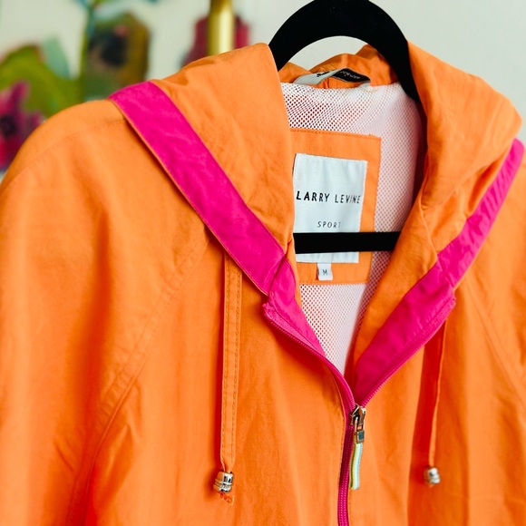 Larry Levine Sport Jacket in Colorful Orange with Pink Piping - Picture 4 of 5